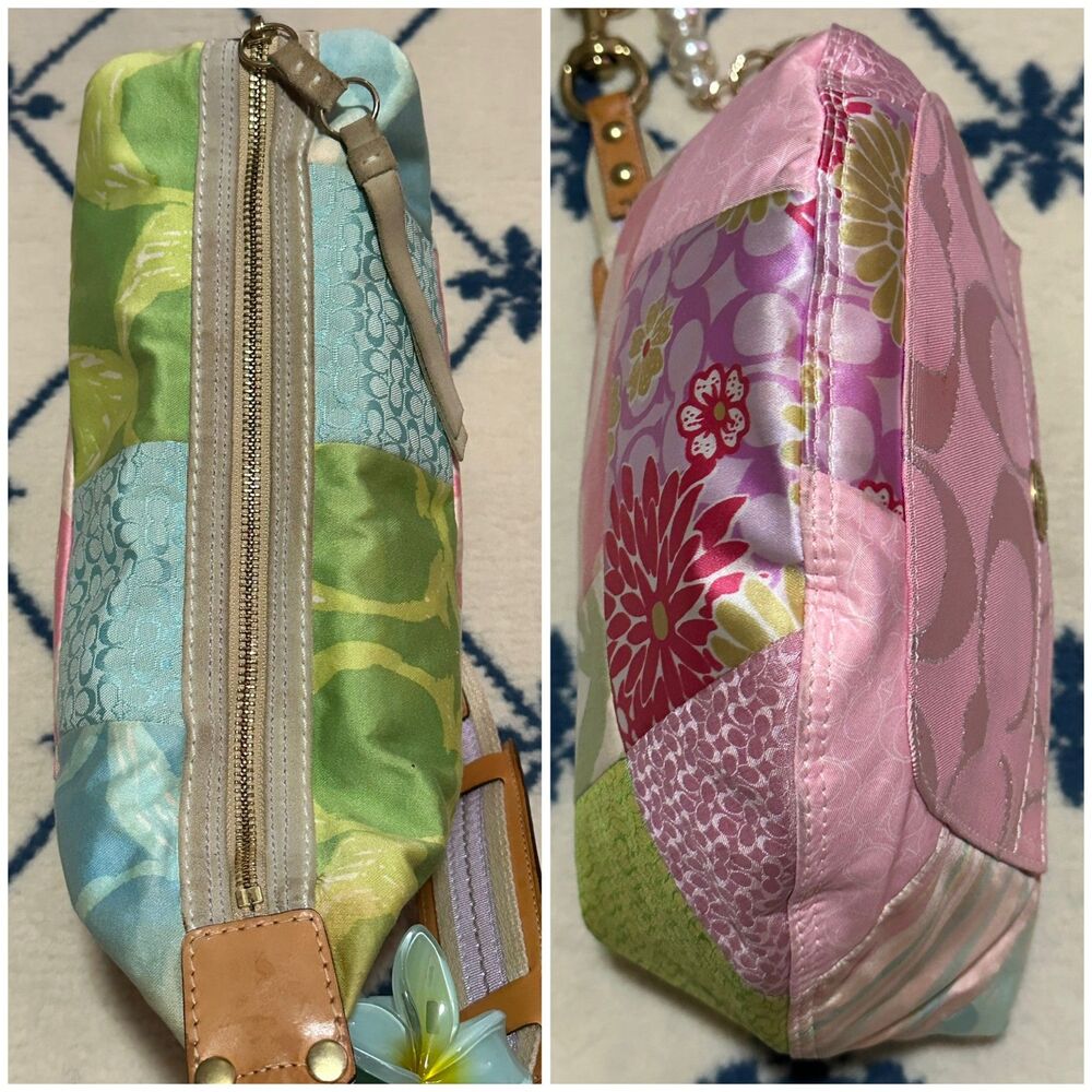 Coach Vintage Y2K Hampton Pastel Patchwork Hobo Shoulder Bag 2005 374 - Picture 5 of 10